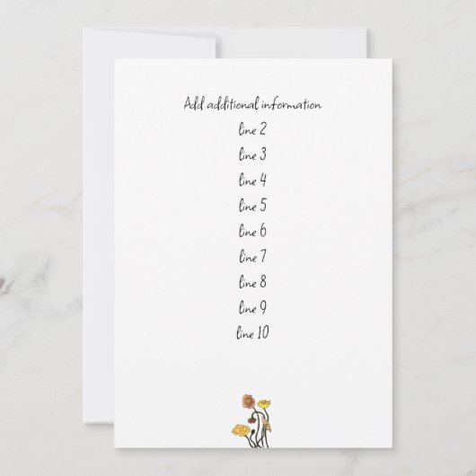 パステルポピー水の色の結婚式の日付を保存 招待状 (裏面)