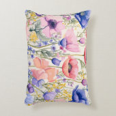 パステルポピー開花アクセントピロー アクセントクッション (正面(垂直))