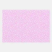 パステルポーがピンクのブルーと紫のペット愛好家をプリント ラッピングペーパーシート (正面)