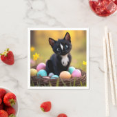 パステルポーズ&ウィスカー：フェリーニのイースターバスケット スタンダードカクテルナプキン (インサイチュ)