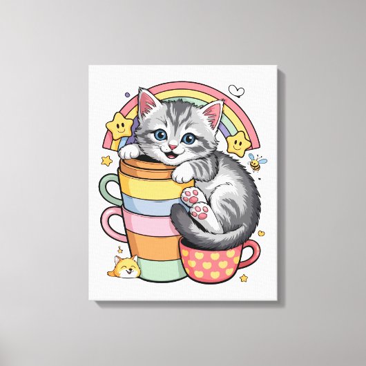 パステルポーズ&レインボーシップス キャンバスプリント (正面)