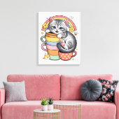 パステルポーズ&レインボーシップス キャンバスプリント (インサイチュ (リビング))