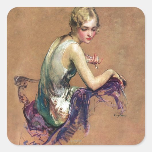 パステルポートレート スクエアシール (正面)