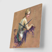 パステルポートレート スクエア壁時計 (傾斜)