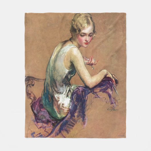 パステルポートレート フリースブランケット (正面)