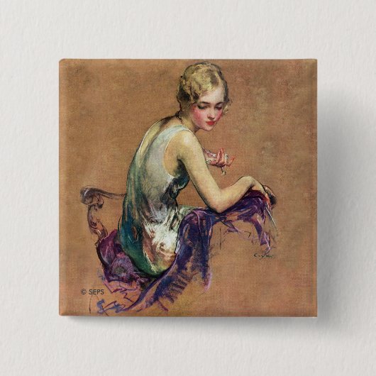 パステルポートレート 缶バッジ (正面)