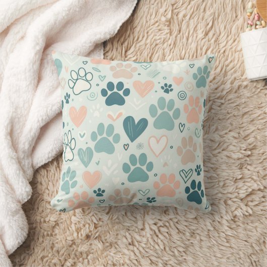 パステルポープリント化粧枕 クッション (ブランケット)