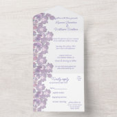 パステルマウブパープル赤面フローラ オールインワン招待状 (内側)