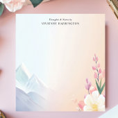 パステルマウンテンズフローラシーナリーパーソナライズされたズ名 ノートパッド