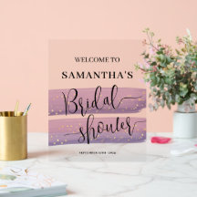 パステルマウヴシテラルブライダルシャワーウェルカム