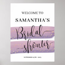 パステルマウヴシテラルブライダルシャワーウェルカム