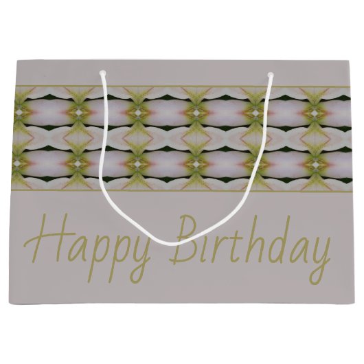 パステルマウヴモダンパターン ラージペーパーバッグ (正面)