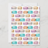 パステルマカロンをテーマにした誕生日パーティー 招待状 (裏面)