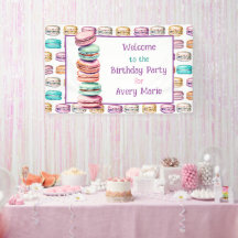 パステルマカロンクッキーへようこそ誕生日パーティー