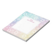 パステルマゲンスターオブデイヴィッドパーソナライズされた(ユダヤ教の)バル・ミツバー ノートパッド (回転)