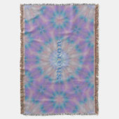 パステルマザーオブパールパターンネームモノグラム | スローブランケット (正面縦)