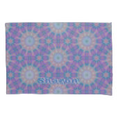 パステルマザーオブパールパターンネームモノグラム | 枕カバー (正面左)