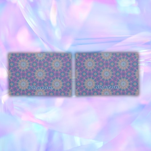 パステルマザーオブパールパターンネームモノグラム | 枕カバー