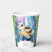 パステルマジカルキッズタートル誕生日 紙コップ (正面)
