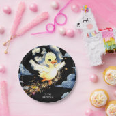 パステルマジカルダック誕生日 ペーパープレート (パーティー)