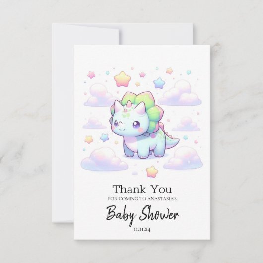 パステルマジカルディオナンスベイビーシャワー サンキューカード (正面)