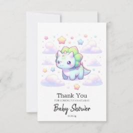 パステルマジカルディオナンスベイビーシャワー サンキューカード