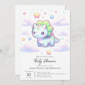 パステルマジカルディオナンスベイビーシャワー 招待状 (正面/裏面)