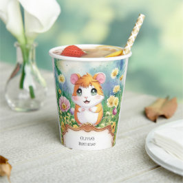 パステルマジカルハムスター誕生日 紙コップ