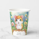 パステルマジカルハムスター誕生日 紙コップ (正面)
