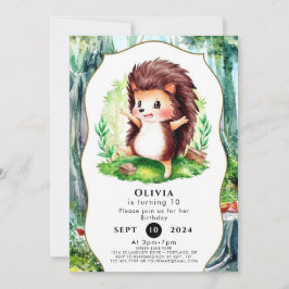 パステルマジカルヘッジホッグ誕生日 招待状