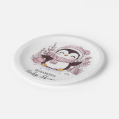 パステルマジカルペンギンベビーシャワー ペーパープレート (アングル)