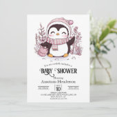 パステルマジカルペンギンベビーシャワー 招待状 (スタンド正面)