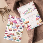 パステルマッシュルーム魔法の森の赤ちゃんシャワー 招待状