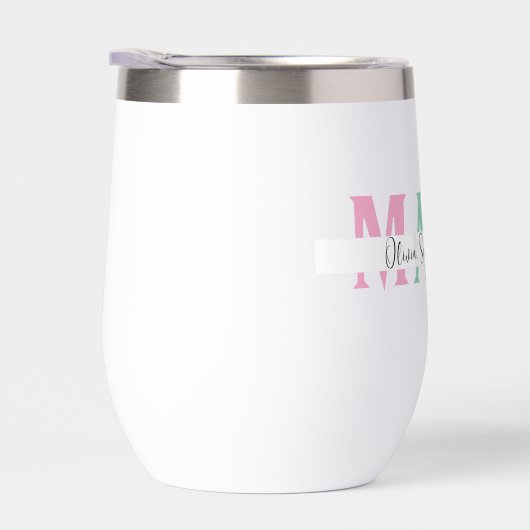 パステルマパーソナライズされたマウォーターボトルカスタム- (右面)