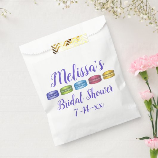 パステルマフランスのカロンクッキーペストリーブライダルシャワー フェイバーバッグ (封をした状態)