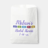 パステルマフランスのカロンクッキーペストリーブライダルシャワー フェイバーバッグ (正面)