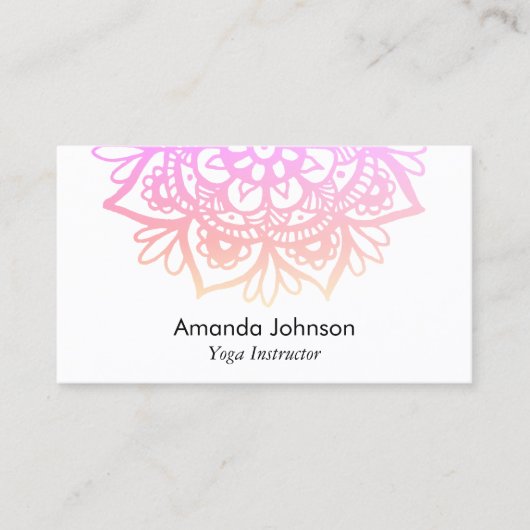 パステルマンダラヨガインストラクター 名刺 (正面)