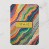 パステルマーブルアフリカの目的地の結婚式 エンクロージャーカード (裏面)