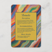 パステルマーブルアフリカの目的地の結婚式 エンクロージャーカード (正面)