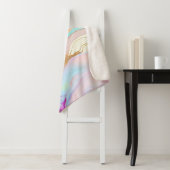 パステルマーブルインク抽象芸術グリッターアート シェルパブランケット (インサイチュ)