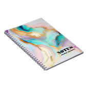 パステルマーブルインク抽象芸術グリッターアート ノートブック (右側)