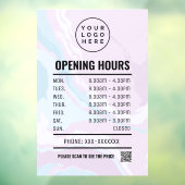 パステルマーブルオープニングタイムウィンドウにしがみつく ウィンドウサイン (シート3)