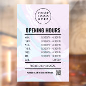 パステルマーブルオープニングタイムウィンドウにしがみつく ウィンドウサイン (シート2)