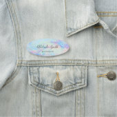 パステルマーブルグリッターターコイズ 名札 (インサイチュ)