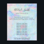 パステルマーブルグリッターテクスチャフライヤー チラシ<br><div class="desc">美しいサロンプロフェッショナルメイクアップアーティストフライヤー</div>