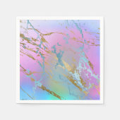 パステルマーブル |ミレガーリーンアルグラデーションの水色 スタンダードカクテルナプキン (正面)