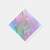 パステルマーブル |ミレガーリーンアルグラデーションの水色 スタンダードカクテルナプキン (角)