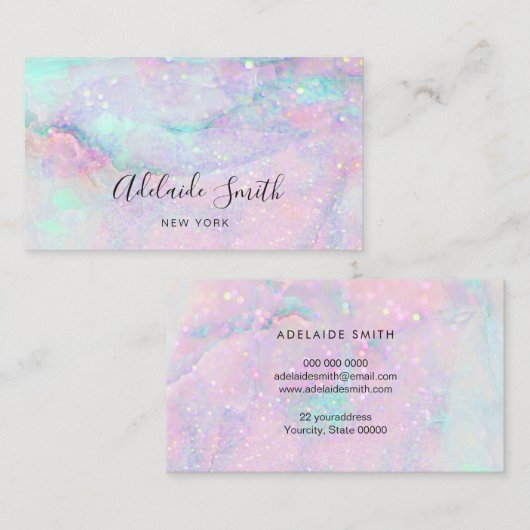 パステルマーブル 名刺 (正面/裏面)