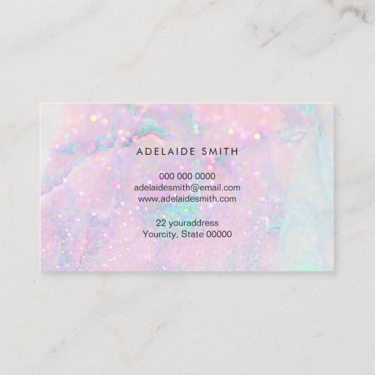 パステルマーブル 名刺 (裏面)