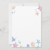 パステルマーメイドの誕生日招待状 招待状 (裏面)